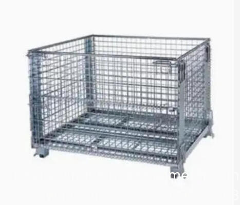 Foldable Wire Mesh Container With Q235 Steel Material for Industrial Warehouse Storage