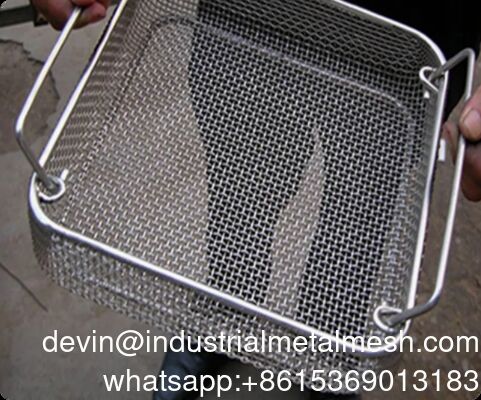 Giỏ lưới vuông bằng thép không gỉ cấp thực phẩm chất lượng cao dùng để làm sạch và lưu trữ
