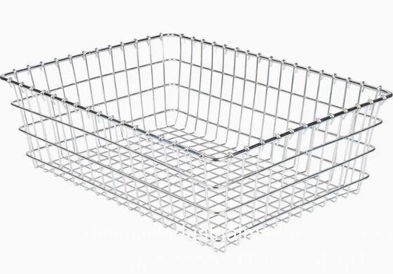 Giỏ lọc bằng thép không gỉ cấp thực phẩm, Kích thước & Hình dạng tùy chỉnh, Giỏ lọc dây cầm tay để lưu trữ đồ lặt vặt, Ráo nước bát đĩa, Làm khô trái cây