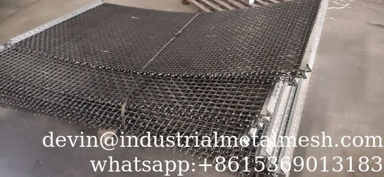 Máy nghiền đá Hooked Vibrating Sieve Screen Mesh 65mn Stainless Steel Crimped Wire Mesh cho khai thác mỏ và mỏ đá