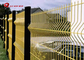 Powder Coated 3D Curved Metal Fence Welded Wire Mesh Panel Fence With Peach Post