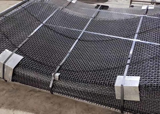 Màn hình dây dệt đôi thép mangan / Vải dệt bằng thép 65 triệu