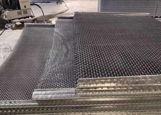 Lưới màn hình rung mỏ carbon cao 65Mn 1,5mx2m