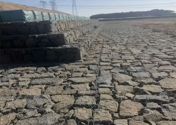 2 X 1 X 1 mét Giỏ Gabion hàn Hình lục giác mạ kẽm