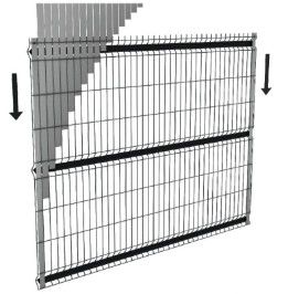Thiết kế 3d 60x60mm Curved Metal hàng rào cho vườn