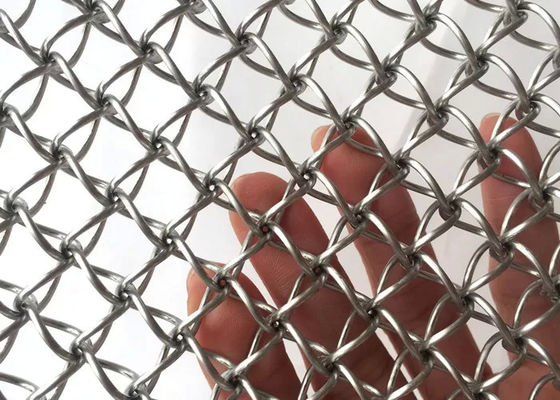 ISO9001 2 mm Stainless Steel Ring Mesh Screen Cho trang trí