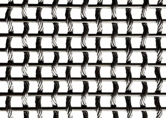 Vàng Ss 304 trang trí kiến trúc Woven Wire Mesh cho thang máy Hall Lobby