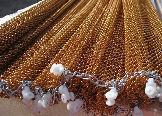 vàng thép không gỉ trang trí kim loại lưới hình kim cương cho rèm cửa hoặc trang trí