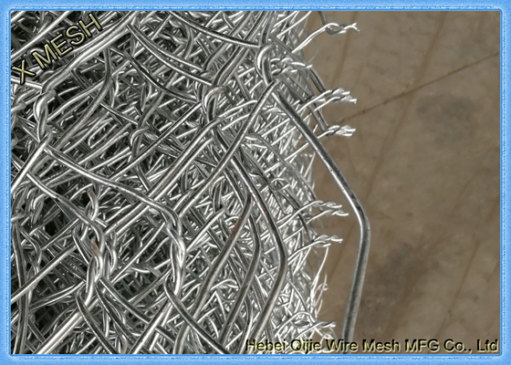 Nệm sông Xây dựng Hàn Lưới Gabions Hình lục giác Shape Bạc Màu