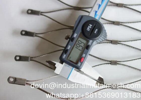 304 Stainless Steel Wire Flexible Cable Rope X-Type Infill Rope Mesh Balustrade Protective Net