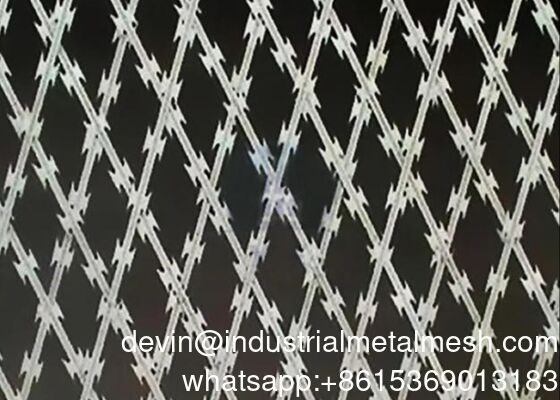 1.8 M High Welded Razor Wire Mesh Diamond Razor Wire Mesh phổ biến ở Nam Phi