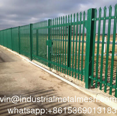 Cửa hàng cọc thép màu đen trang trí hàng rào hàng rào cho đồ trang trí ngoài trời Sản phẩm kim loại