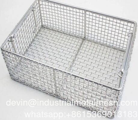 Giỏ lưu trữ bằng lưới kim loại xếp chồng bằng thép không gỉ