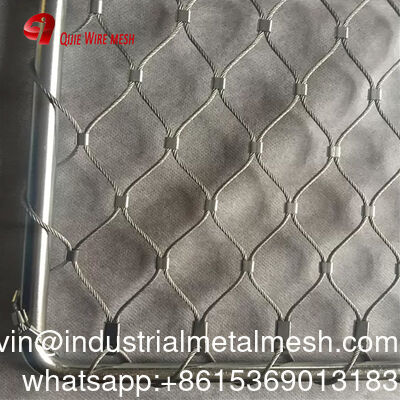 Thép không gỉ 304/316 7 * 7 Zoo Wire Mesh hàng rào Green Wall Mesh Safety Net Stainless Steel Rope Mesh