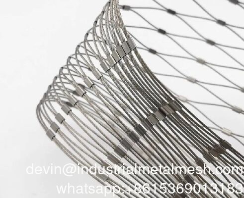 Lưới cáp thép không gỉ dẻo 316 304 Lưới dây bện cường độ cao cho hàng rào an toàn chuồng thú nuôi