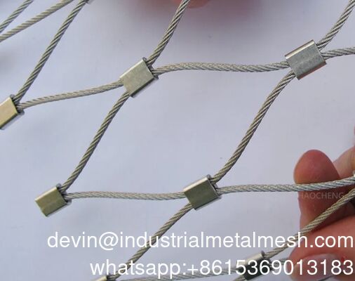 Lưới cáp thép không gỉ linh hoạt cấp 316 dệt kim loại cho hệ thống chống rơi an toàn trên sân thượng