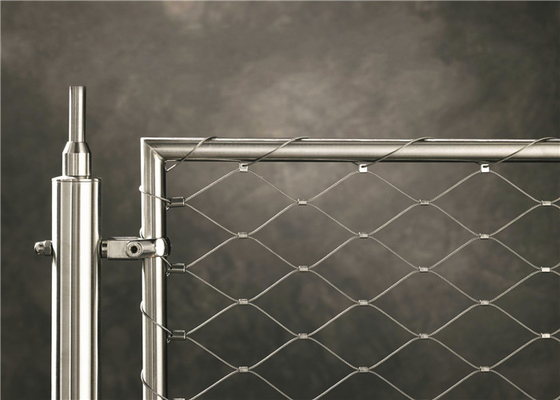 Aisi 316 Lớp 7x19 Dây thép không gỉ Lưới lưới vườn thú Aviary Lưới trang trí