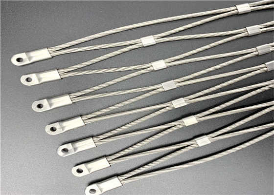 304 Vườn thú bằng thép không gỉ Ferrule Rope Mesh Hàng rào bảo vệ động vật