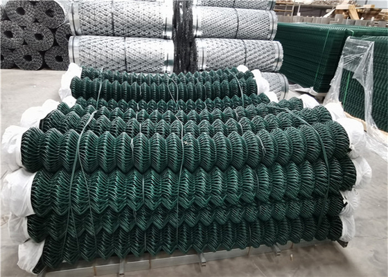 50x50mm Pvc Coated Chain Link Link Cyclone Mesh Hàng rào