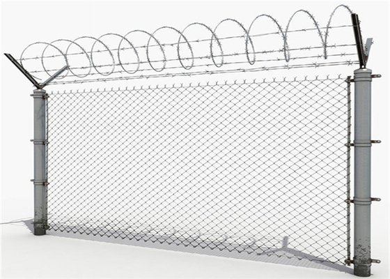 6ft X 50ft 9 Máy đo 1.2m Hàng rào liên kết chuỗi công nghiệp