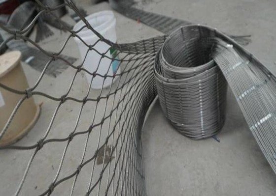 Lưới dây thép không gỉ 7x19 với Ferrules cho cầu thang